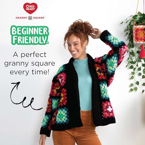 Image of Red Heart All in One Granny Square Aran - Soft Sky Yarn - 250g /8.8oz - 100% Acrylic - #4 Worsted (Medium) - 381m /417Yards - for Knitting, Crochet and Amigurumi, 3 Count (Pack of 8)