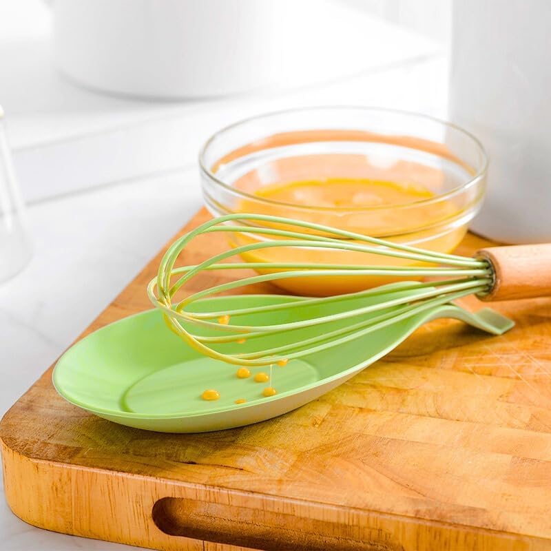 Green Silicone Spoon Rest – Extra Thick Heat-Resistant Spatula Holder for Stove Top, Kitchen Counter & Cooking Utensils – Non-Slip, Easy to Clean, BPA-Free, Dishwasher Safe Spoon Pad image 4