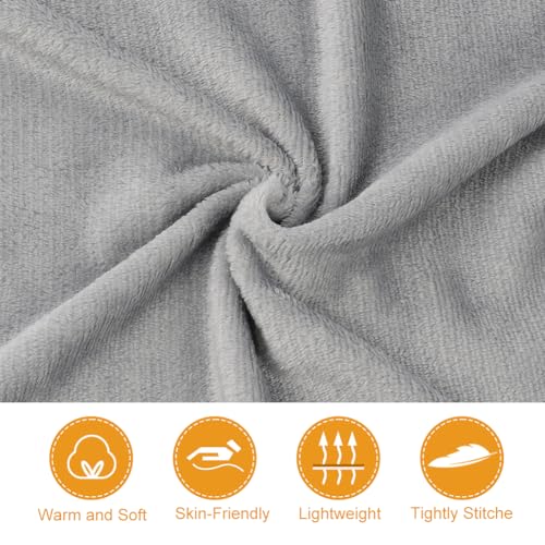 Aomig Hundedecke Katzendecken Waschbar Flauschig Decken Super Weich Fluffy Haustier Decken Kleine Mittlere Grosse Hunde Katzen Sofaschoner aus Coral Fleece für Transportbox Autos Betten Grau 95 * 80cm
