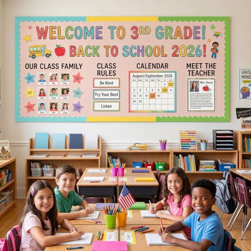 Image of 2 Roll Pink Bulletin Board Paper 12 x 4 ft Large Fabric Classroom Decor | 4x12 ft Fadeless Display Background, Durable for DIY Crafts Classroom Bulletin Boards, Back to School Decorating Projects