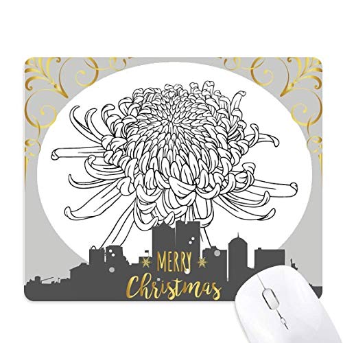 Tapis de souris fleur chrysanthème pour sublimer votre espace de travail nocturne