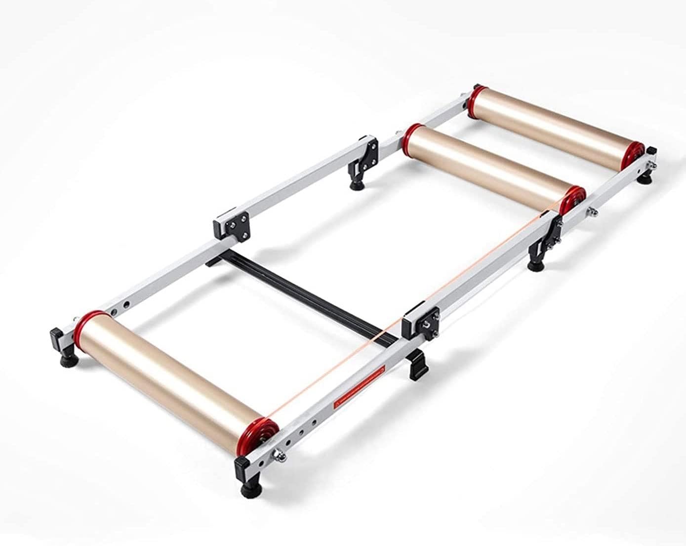 Bike Trainer Stand Bike Rollers Adjustable Bike Trainer Stand Foldable Indoor Cycling Bicycle Roller for Road Bike Exercise (White)