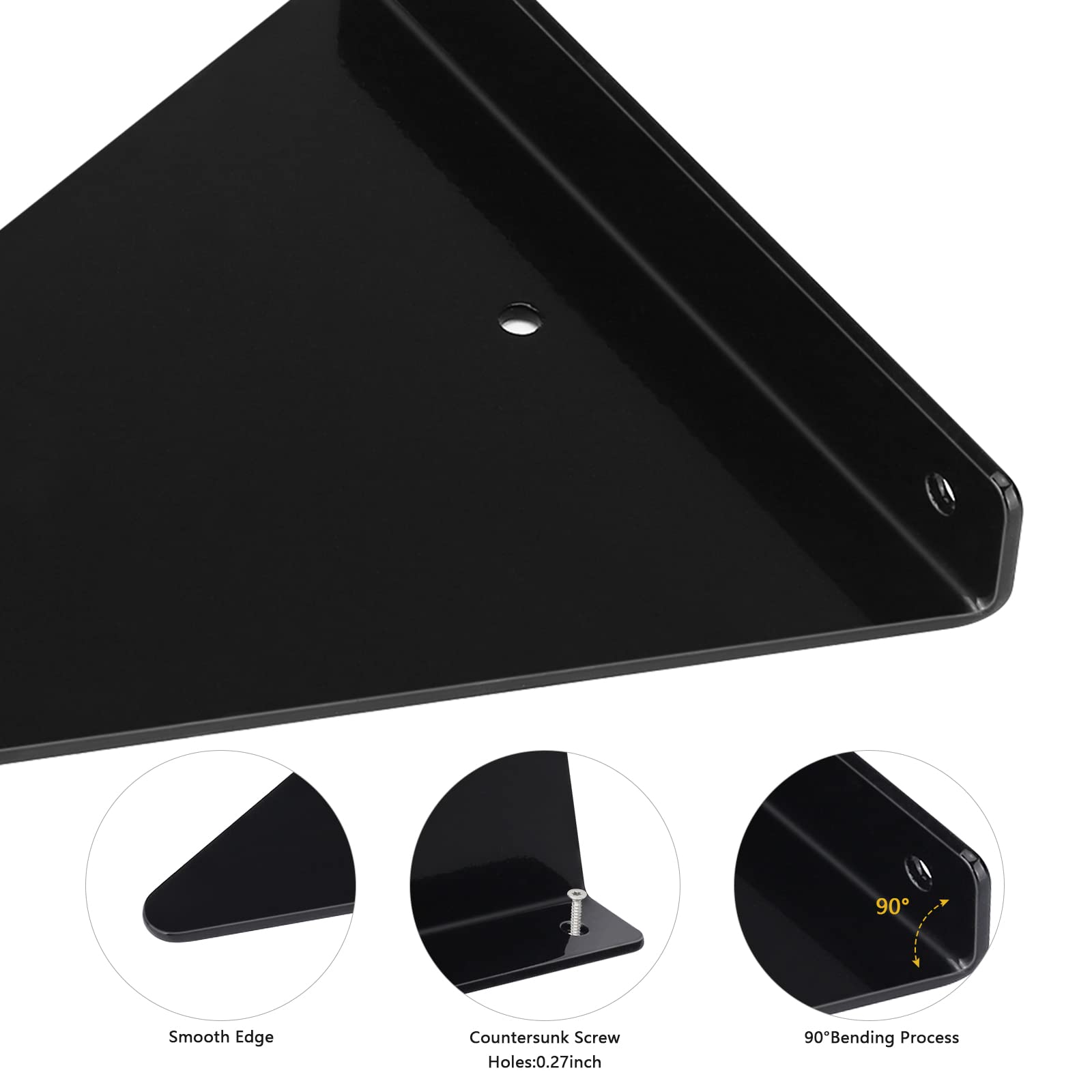 Staffe Per Mensole Galleggianti - 4 Pezzi Triangolari, Invisibili E Resistente - Foto 5