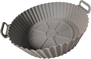 XuQiZZpp Alfombrilla gruesa de silicona para freidoras de aire de grado alimenticio, fácil y antiadherente, bandeja para hornear