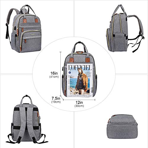 Lovevook Laptop Backpack For Women & Men Unisex Travel Anti-Theft Bag Business Computer Backpacks Purse College School Student Bookbag, Casual Hiking Daypack With Lock, 15.6 Inch, Grey #TOP4