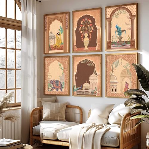 Image of kotart Painting for Wall Decoration - Pichwai Wall Art Painting for Living Room Bedroom Office Room Decor - Premium Digital Paintings with Frame for Home Decoration (10X13 INCH, B)