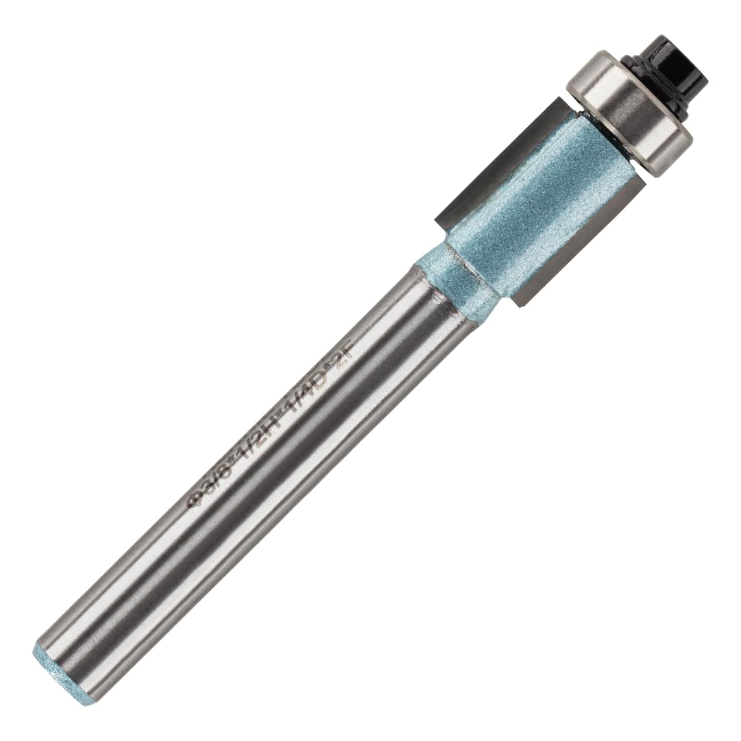 Rennie Tool 9.5mm Cut x 12.7mm Flute x 1/4" Shank TCT Guided Router Bit