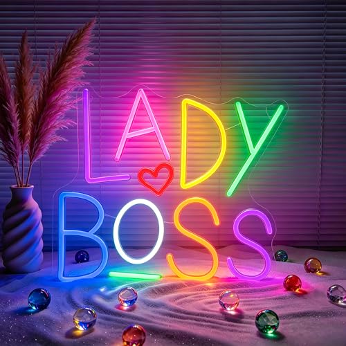 Image of Neon Sign Led Neon Lights Signs for Wall Decor USB Powered Led Signs for Room Decoration-Lady Boss