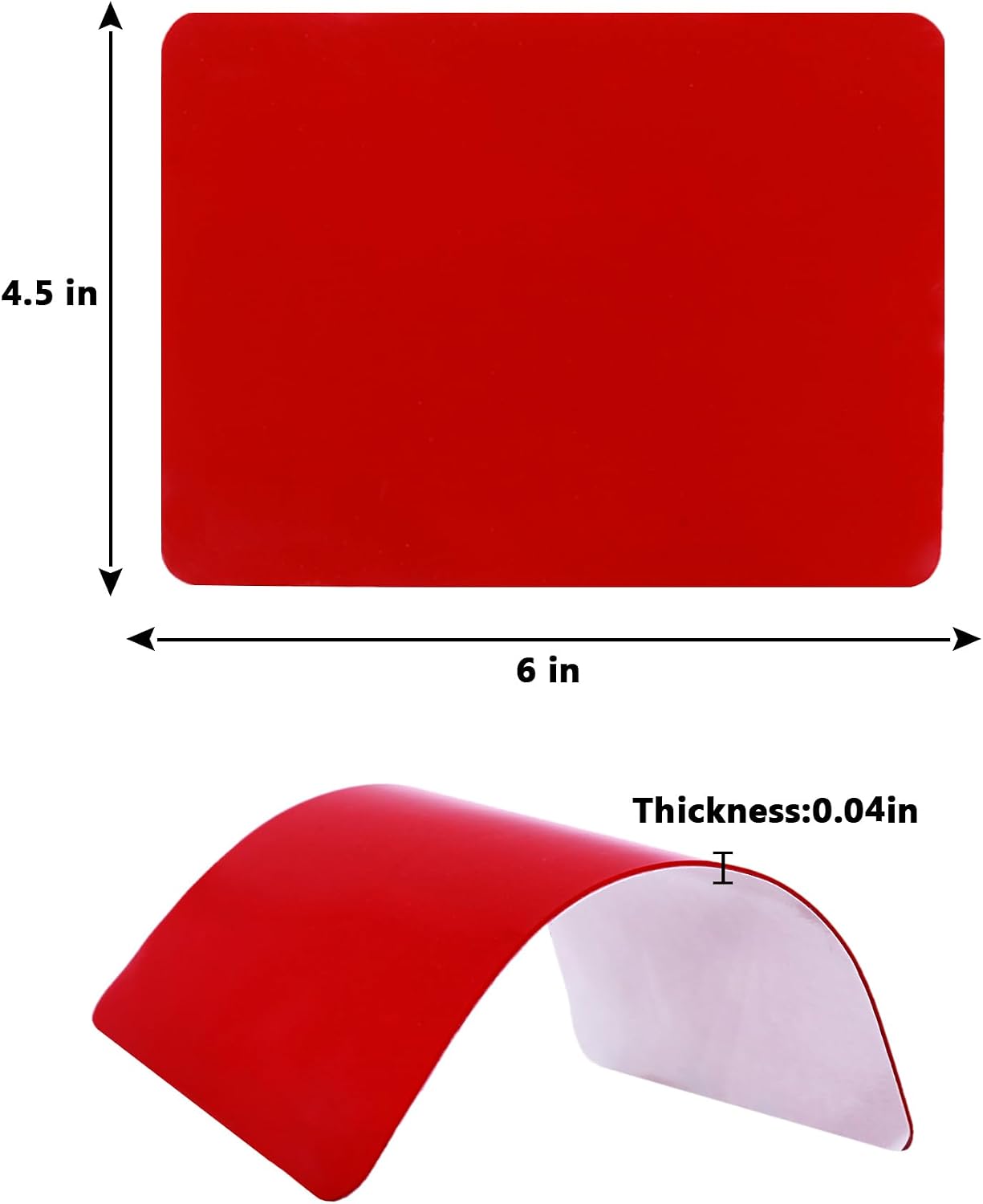 Red Smooth Bottom Protector Compatible for Christian Louboutin, Color-Matched RedShoe Sole Guard & Repair Kit, Self-Adhesive Anti-Slip Shoe Grips for Heels & Stilettos (4 Pcs Red, 6x4.5”)