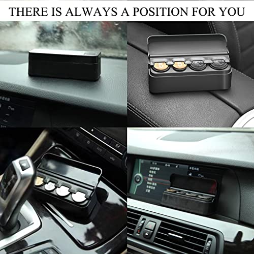 Porta monedas negro resistente para carro y oficina miniatura 4