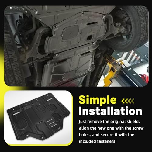 Image of Front Engine Splash Shield Compatible with Kia Optima 2016 2017 2018 2019 2.0L /1.6T, Under Car Splash Shield Lower Cover