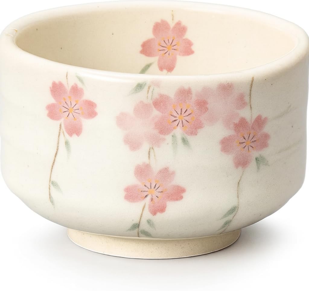 JapanBargain, Japanese Porcelain Matcha Bowl Chawan – 5" Handcrafted Green Tea Ceremony Bowl – Made in Japan by Artisan – 18 fl.oz, Rustic Zen Style, Microwave & Dishwasher Safe