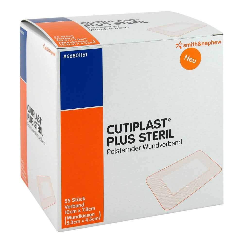 CUTIPLAST Plus steril 7,8x10 cm Verband 55 St
