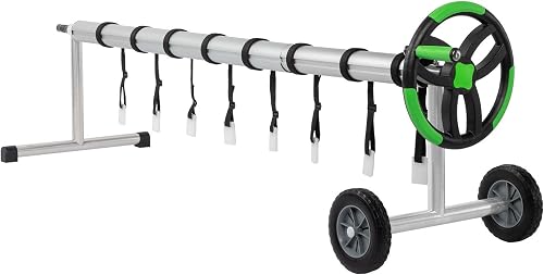 Outvita Pool Cover Reel 18 FT Above Ground, Black & Green
