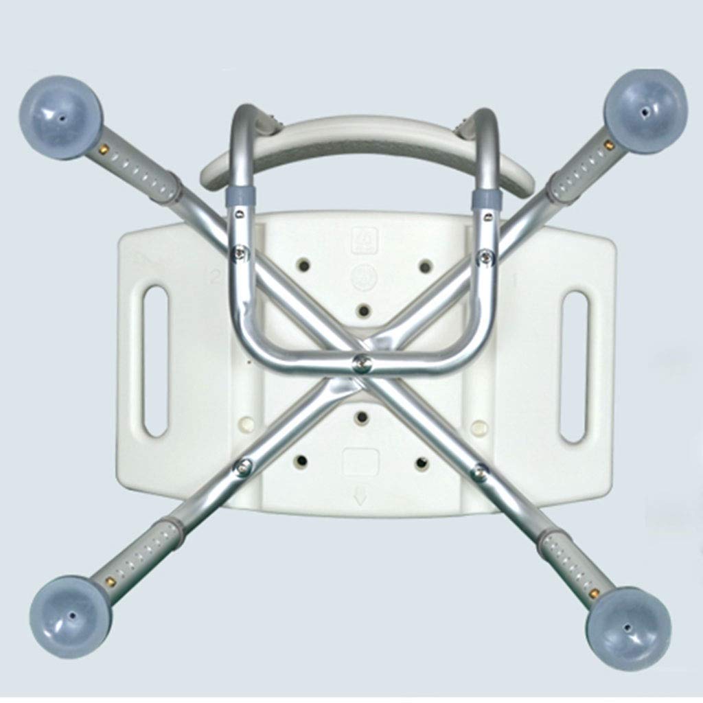 Taburete de Respaldo de Aluminio con apoyabrazos, Ancianos curvos, Mujeres Embarazadas, Ducha, cojín Antideslizante, Silla Grande con Ventosa Taburete de Ducha Asiento de Ducha Asientos de d