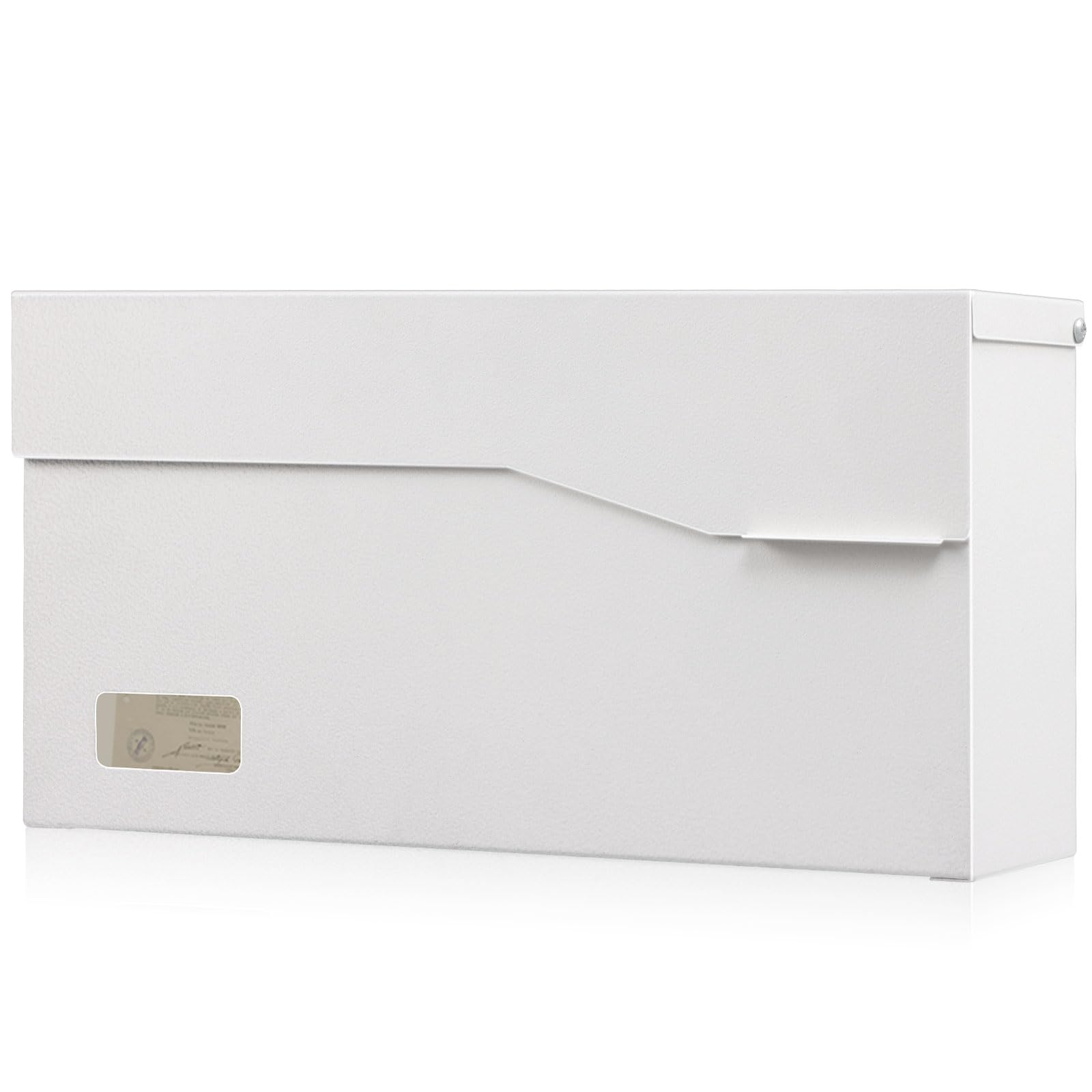 xydled Wall Mount Mailboxes for Outside, Steel Hanging Metal Mail Box,White