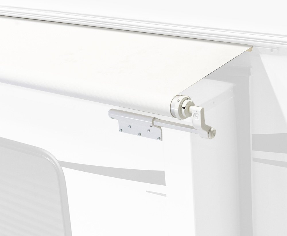 Solera 5000 Series White Slide Topper RV Slide-Out Awning 10'6" (10'1" Fabric) 13.5 oz Vinyl Leak-Proof, 48" Extension, Roof, Sidewall Protection, Travel Trailer, 5th Wheel, Motorhome - V000163293