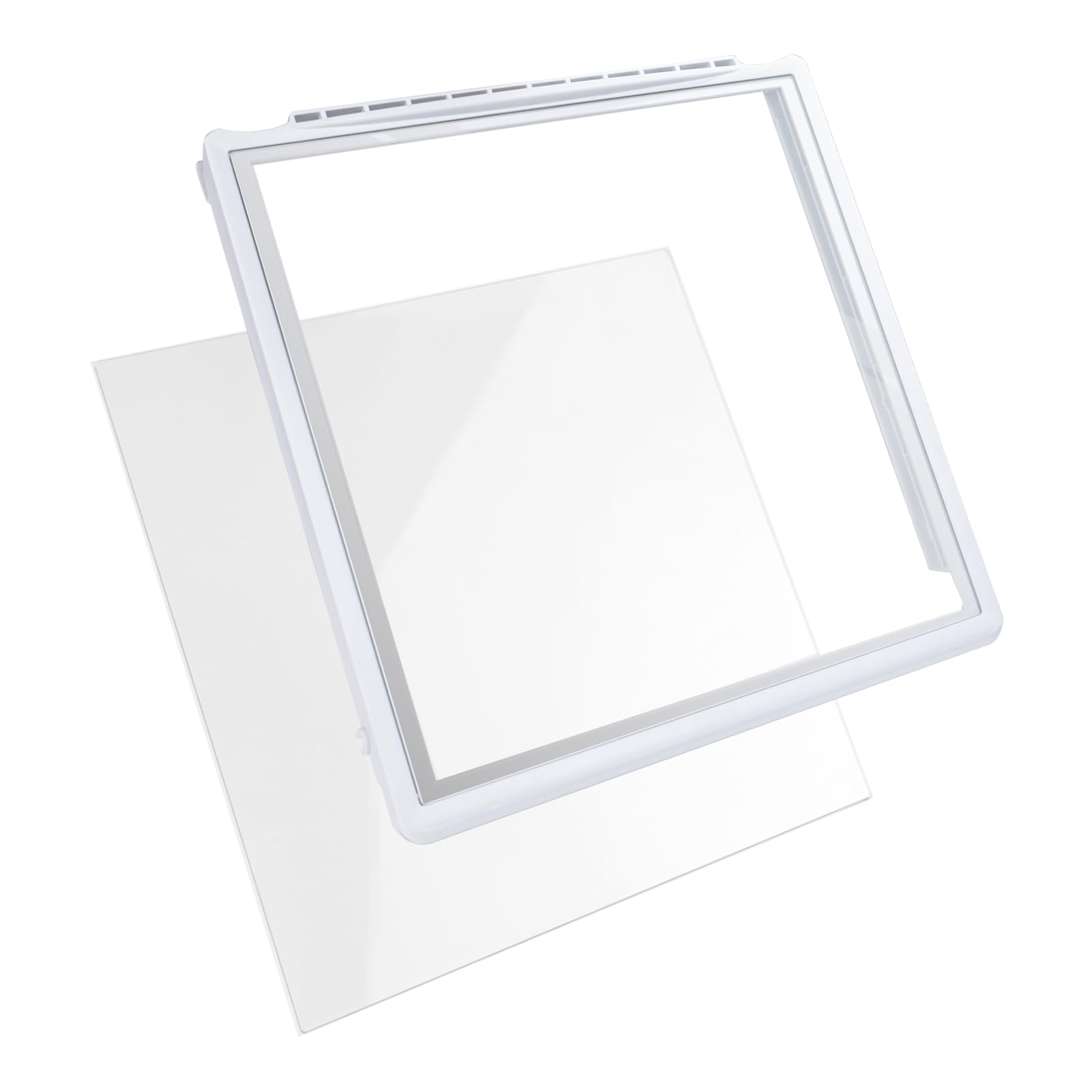 241969501 Refrigerator Shelf Frame With Glass Compatible with Frigidaire Refrigerator, Refrigerator Drawer Cover for refrigerator Replacement Shelf With 240443384 Glass