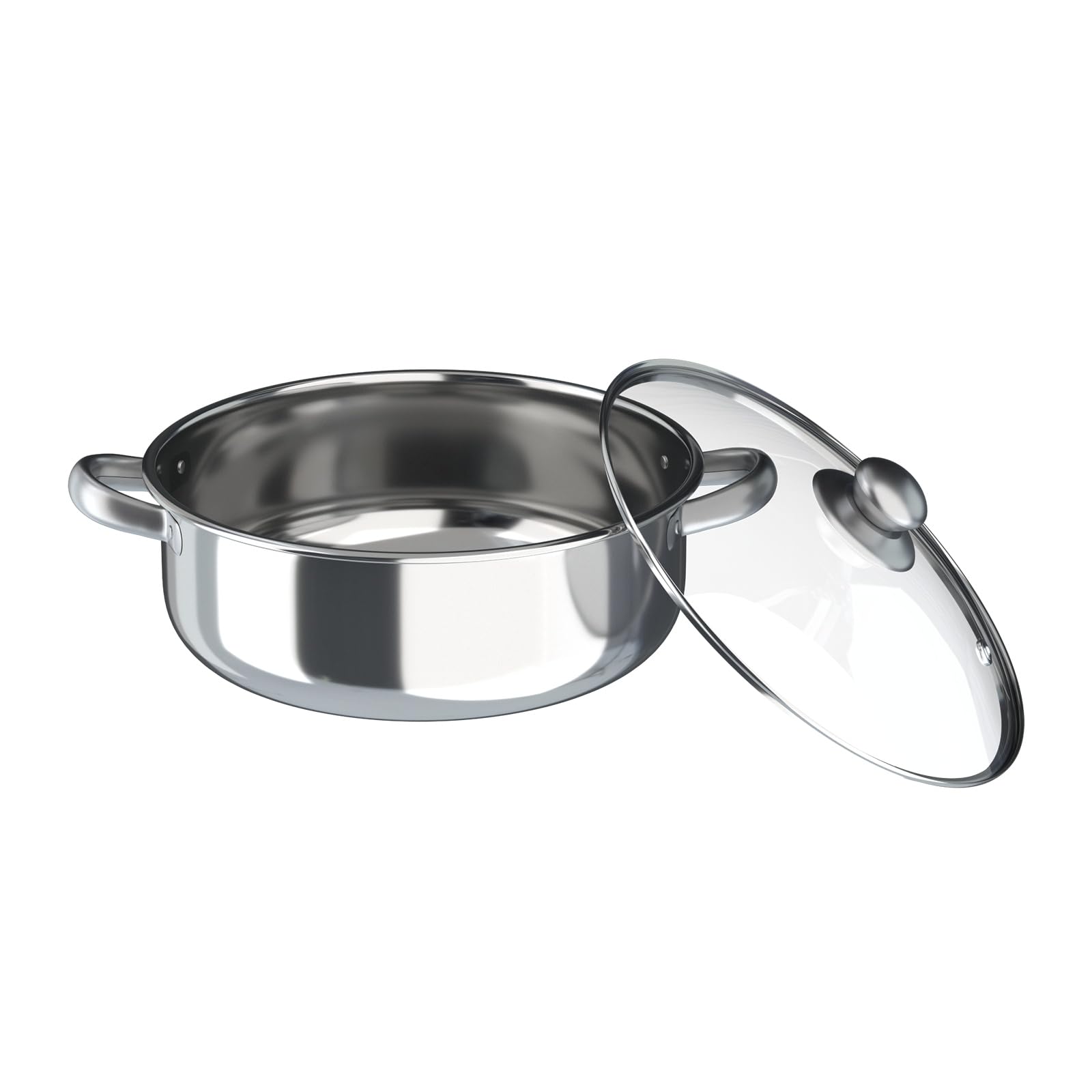 Vaporera de acero inoxidable, 30 cm, 5 capas, gran olla de vapor con tapa de cristal para inducción, gas, eléctrica y vitrocerámica, olla a presión multifuncional para el hogar y el comercio, vapor