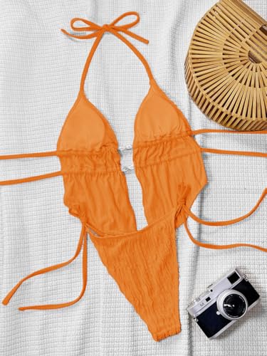 Image of RoseSeek Women's 2 Piece Boho Polka Dots Beaded Bikini Sets Sexy Swimsuits