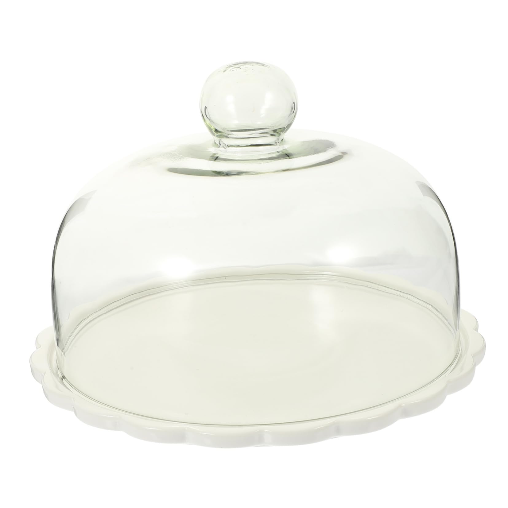 1 set di copertura in vetro per torte a cupola in vetro per formaggio a cupola in vetro per torta a cupola con fiori per burro, vassoio a cupola, vassoio per dessert, server per torte, supporto per