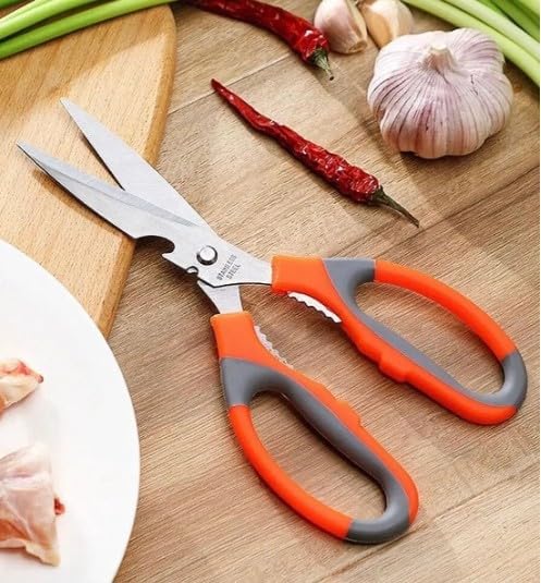 Image of Plant Scissors for Home Gardening, Non-Slip Handle with Easy Grip, Rust-Resistant, Heavy-Duty, Ideal for Trimming, Cutting, Cracking Nuts & Bottle Opener