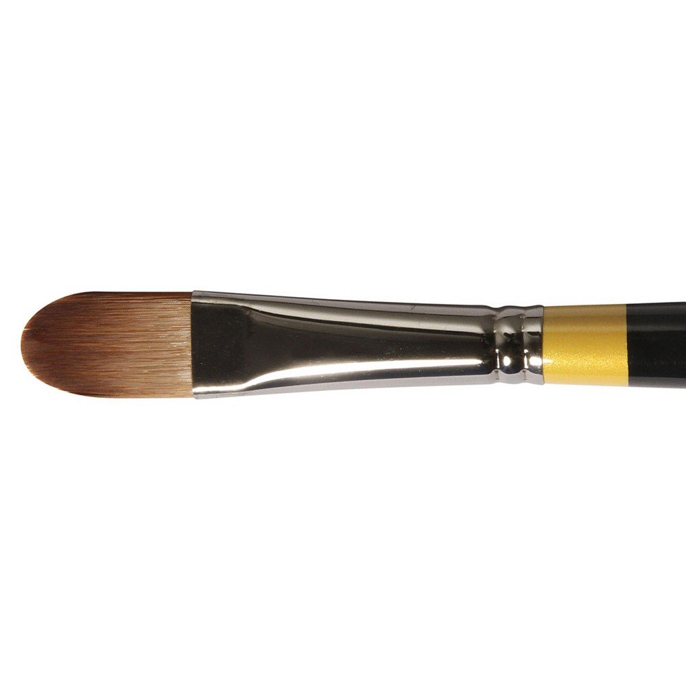 Daler-Rowney System3 Acrylic Brush, Stiff Synthetic Hair, Long Handle, Filbert, 10