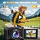4K Digitalkamera 48MP Autofocus Kompaktkamera Fotokamera mit 32GB Karte, 3 Zoll 180° Flip-Bildschirm, 16X Digital Zoom Kompaktkamera Fotoapparat mit 2 Batterien für Anfänger(Schwarz)