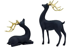 Handcrafted Black Velvet Reindeer Figurine