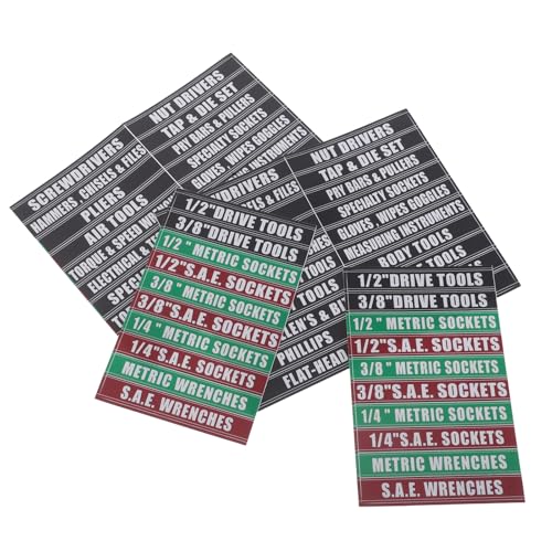 FUNNETOYU Werkzeugkasten Aufkleber 2 Blatt Pvc Wasserfest Transparente Organisationsetiketten zur Wâ€¦ – Miniatur