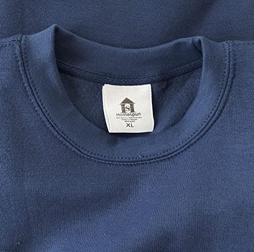 Homespun Ultra Soft 3-End Ringspun Cotton/Poly Fleece Pouch Pocket Crews4