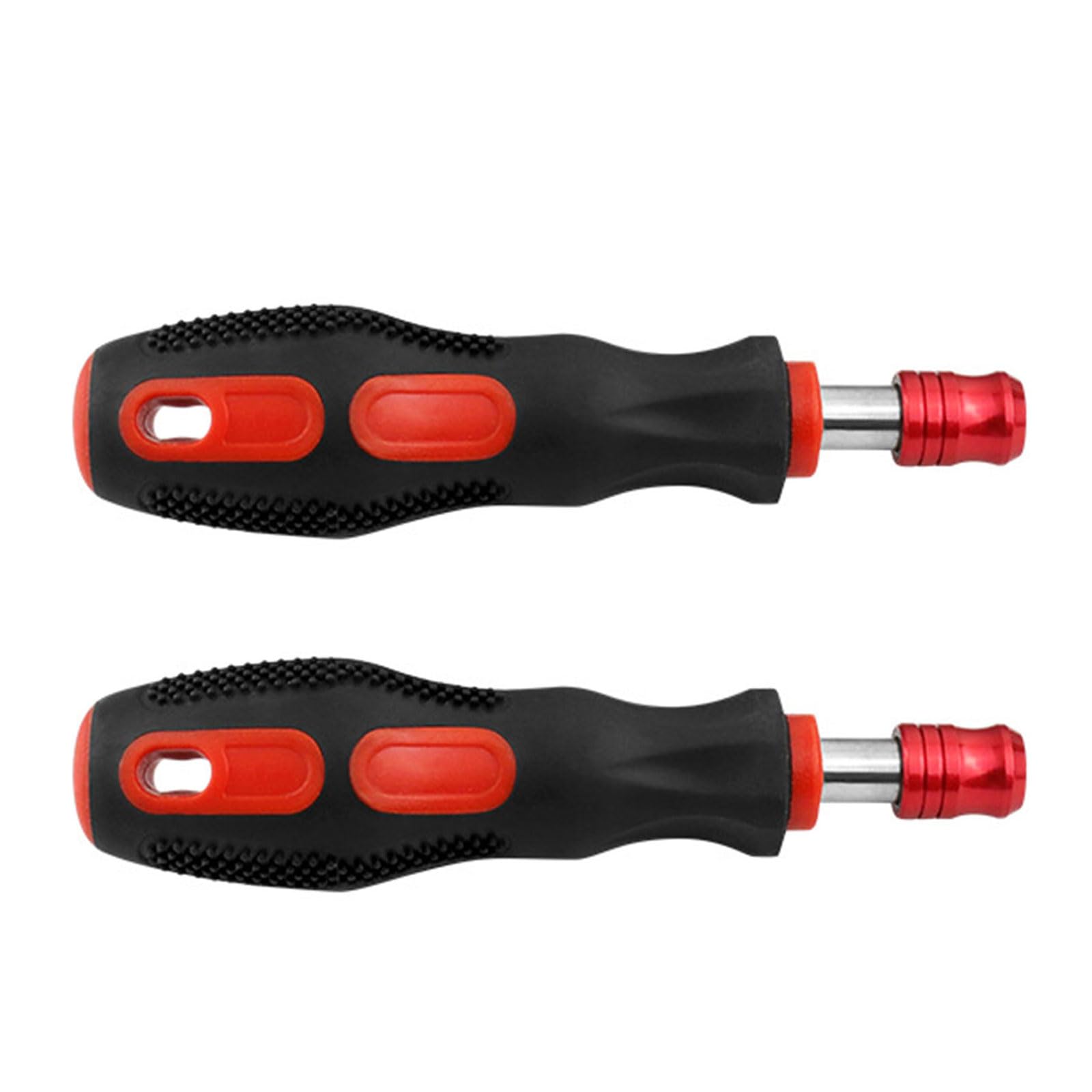 Terncoew Red And Black 1/4Inch 6.35Mm Head Screwdriver Handle Hexagonal Drive Bit Holder Spinners Handle
