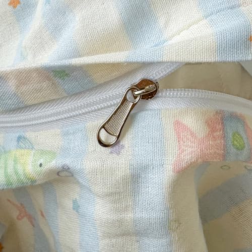 Image of VM VOUGEMARKET Kids Fish Duvet Cover Set Twin,Blue Striped