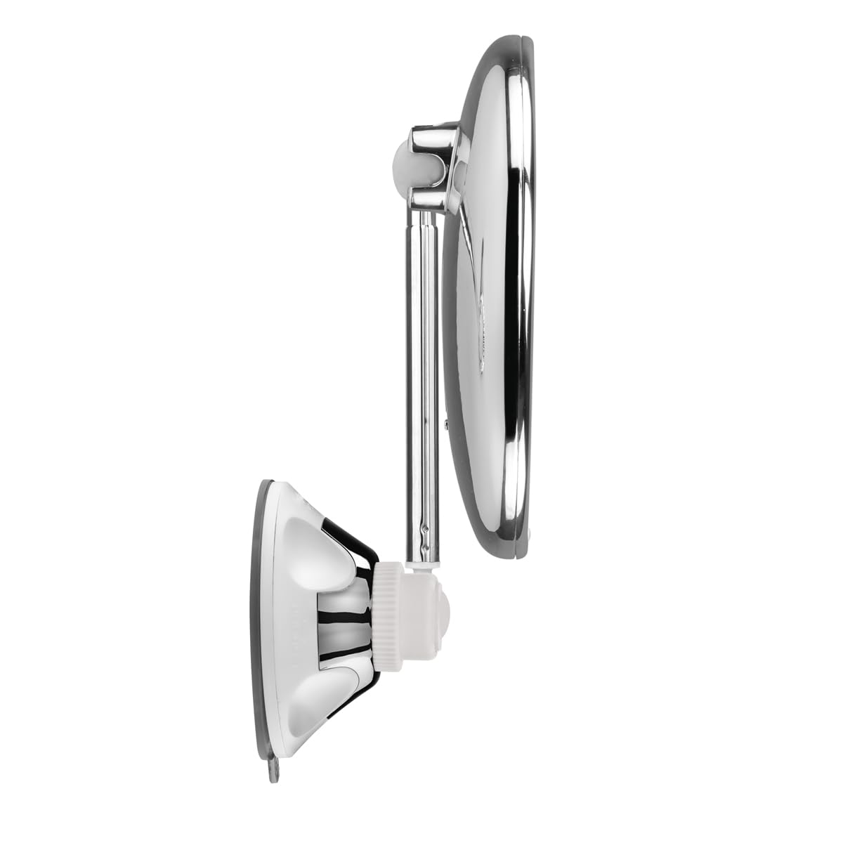 MACOM, Specchio Cosmetico con Asta Telescopica Brevettata, Doppio Snodo, Ingrandimento 10x, 18 Luci LED e Ventosa a Ghiera Orientabile a 360°, Salvaspazio, Sensation 229 New Perfect Mirror