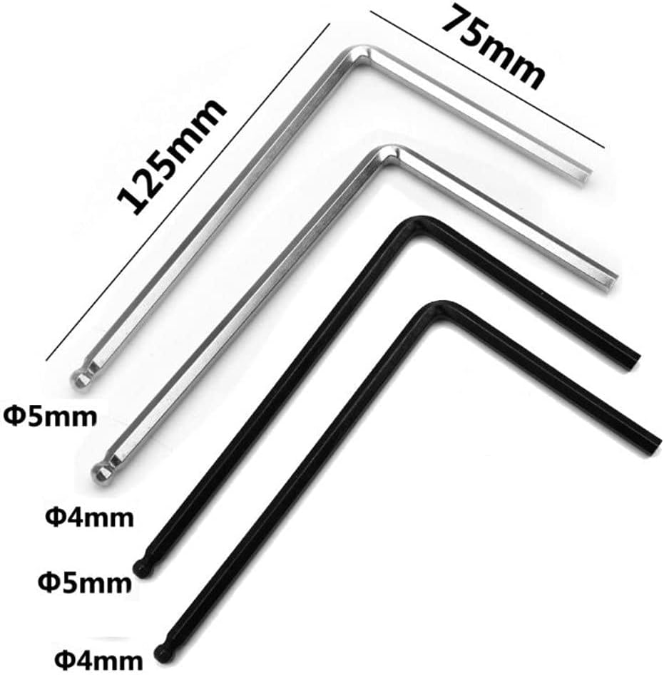 4 Pcs Guitar Wrench, 4mm and 5mm Ball Head Metal Wrench Tool, Guitar