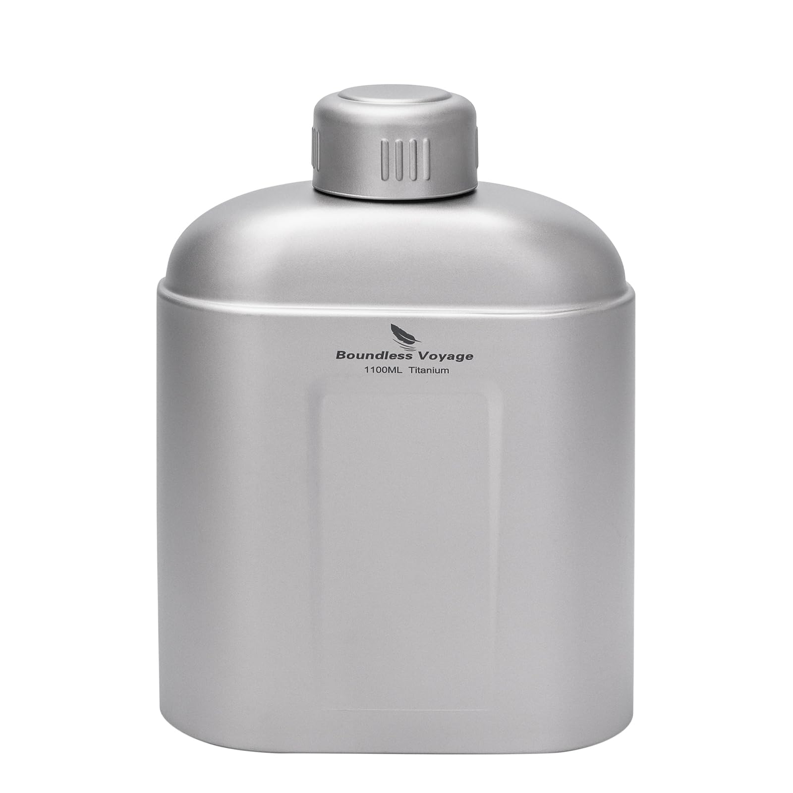 iBasingo Titan butelka polowa 1100 ml bidon kempingowy kolor tytanowy Ti3012D | Ultralekka z szczelną pokrywką i torbą na ramię, ognioodporna do wędrówek na świeżym powietrzu, trekkingu, pikniku, Bushcraft
