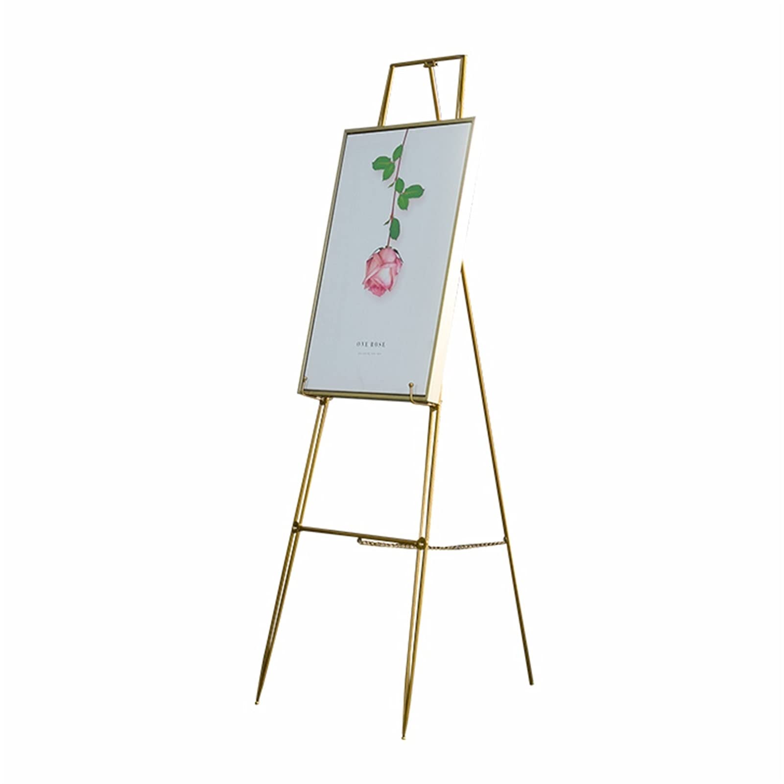 HADECOLL Tripod Pet Store Advertising Easel,Music Festival Props Bracket Birthday Party Wrought Iron Photo Frame Display Stand For Wedding Activities,Size_Name-50 * 60 * 150Cm