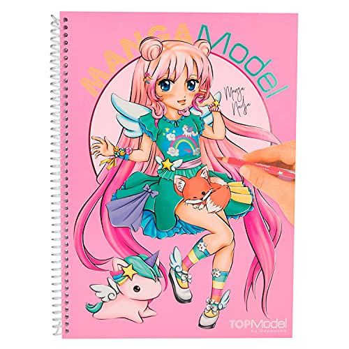 Depesche 6581 TOPModel - Manga Malbuch, Ausmal-Buch mit 35 Seiten, coole Manga-Motive zum Ausmalen, inkl. 2 Stickerbögen…