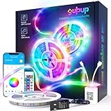 GUPUP 25 FT LED Strip Lights,Bluetooth LED Lights for Bedroom, Color Changing Light Strip with Music Sync, Phone Controller and IR Remote(APP+Remote +Mic).…