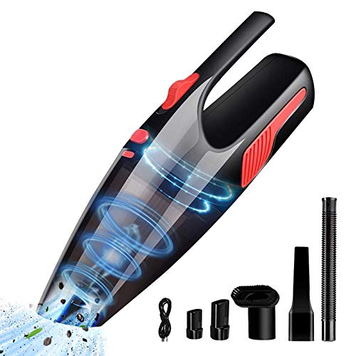 JNJOOD Aspirador portátil, batería de potencia, mini aspirador de mano recargable de litio, tecnología de carga rápida, para limpieza de casas y