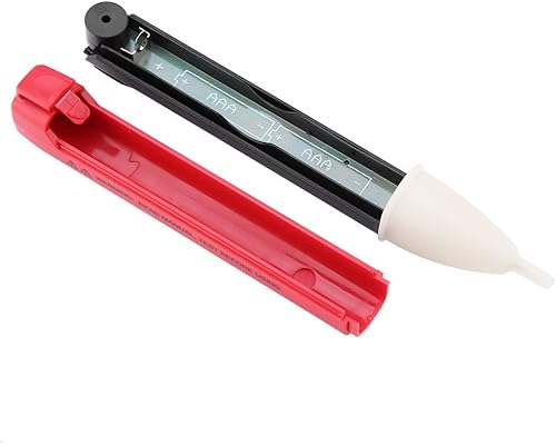 Miniatura 6 de Probador de voltaje sin contacto 12-1000V AC Detector de voltaje de pluma herramienta de probador de circuito con linterna Beeper Clip de bolsillo