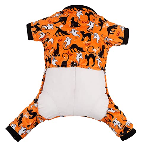 Image of CuteBone Soft & Stretchy Halloween Dog Pajamas - Cozy Pet Jammies Breathable Jumpsuit for Small Dogs - All-Season Comfy Outfit Easy-On Pullover Design - Keeps Pets Warm & Comfortable P173XL