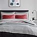 Comfort Spaces Twin Comforter Sets with Sheets - Bed in a Bag 6 Pieces Teen Bedding Sets, Red and Grey Stripes Bedding Twin, College Twin Bed Set with 2 Side Pockets Bedroom Organizer