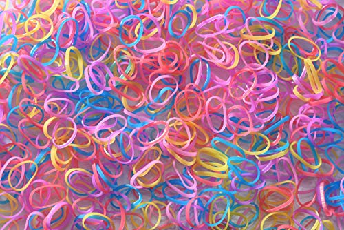 Youxuan Kids Elastics No Damage Colored Hair Bands Fashion Girls Hair Ties 1000 Count Small Size #TOP1
