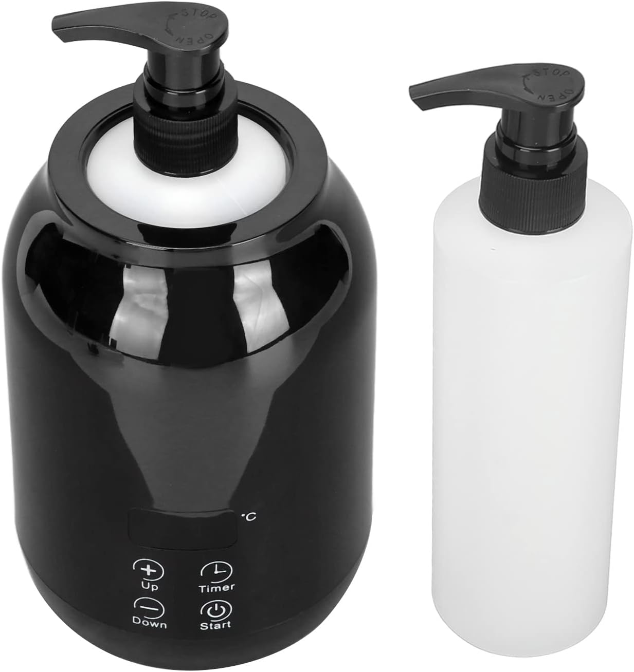 Massage Oil Warmer, Electric Lotion Digital Heater, Smart Touch Key Lotion Bottle Warmer Dispenser Heater, Lube Gel Cream Warmer for Home Beauty Pro Salon Spa Massage (US Plug)