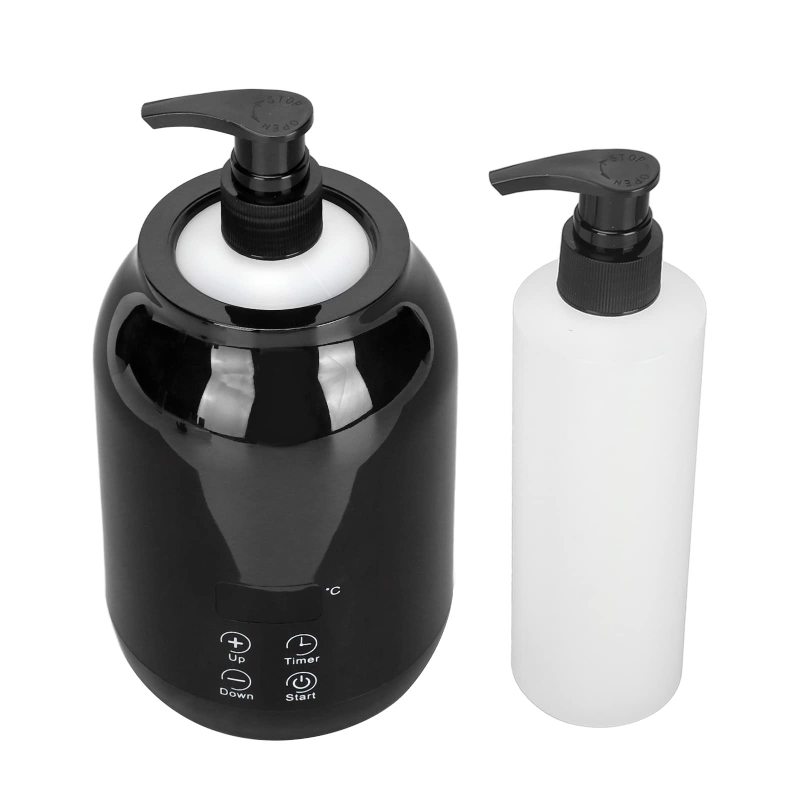 Calentador de Aceite Esencial, Calentador de aceite de masaje, Pantalla LED Ajuste de Temperatura, Calentador de Botella de Aceite de Masaje Individual, 110-240V (Enchufe de la UE)