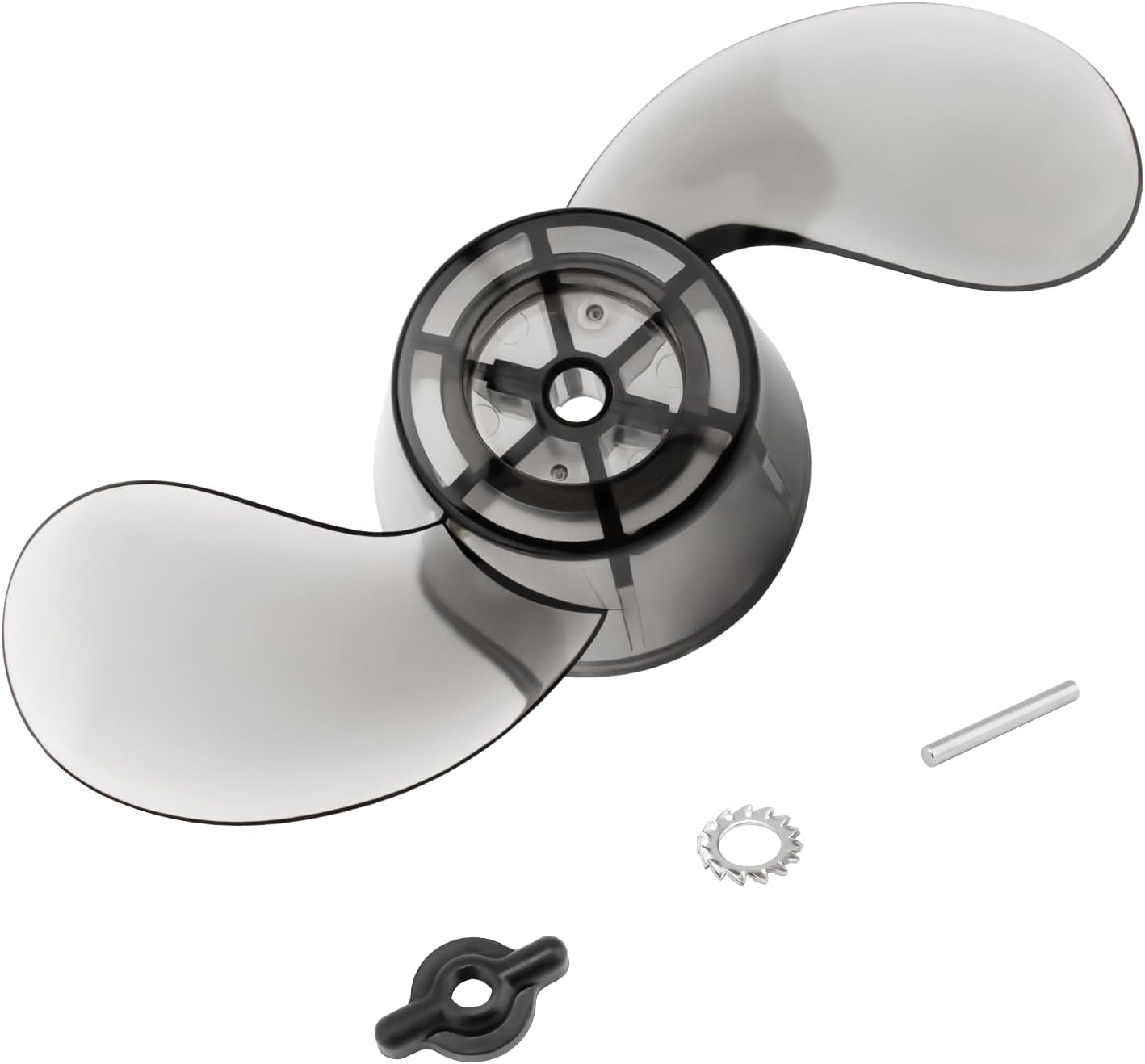 For Minn Kota MKP 3 Prop 2061151 Vanishing Compatible with Minn Kota 3-1/4" Motor Diameters, 2061151 1378211 Prop w/drive pin, prop nut and lock washer Replacement Fit for "W", "M", MAG Series Motors