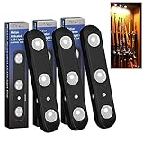 MIND&ACTION Gun Safe Lights,Motion Activated LED Light for Gun Safe Gun Cabinet, Ultra Bright Rotatable LED Lens for Directional Lighting Battery Powered(Black 3pack)