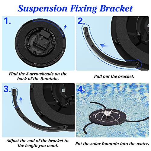 3.5W Solar Fountain Pump For Bird Bath, Diy Solar Panel Kit Water Pump For Water Feature Outdoor, Solar Powered Water Floating Fountain For Bird Bath, Garden, Pond, Pool And Fish Tank #TOP3