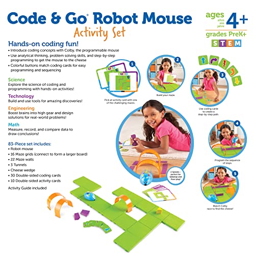 Learning Resources LER2831 Code & Go Robot Mouse Activity Set, Screen-Free Early Coding Toy For Kids thumb #7
